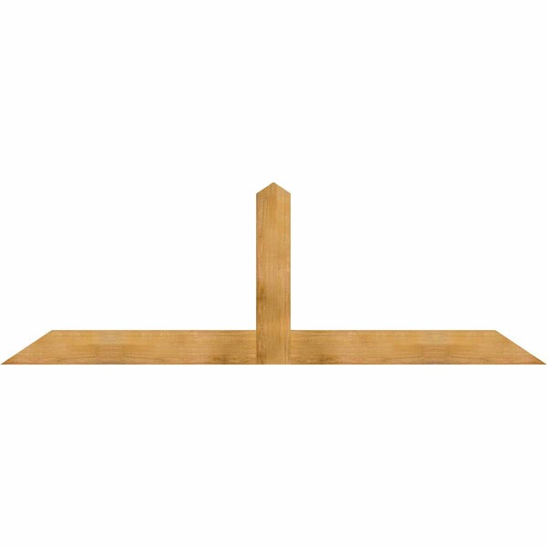 Ekena Millwork Portland Rough Sawn Timber Gable Bracket, Western Red Cedar, 96"W x 32"H x 2"D x 6"F, 8/12 Pitch GBW096X32X0206POR00RWR - main